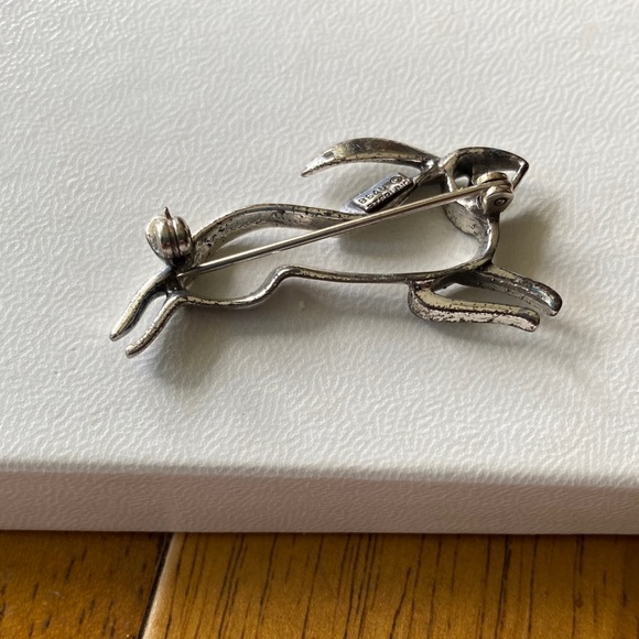 Silver Rabbit Brooch - Picture 2 of 2